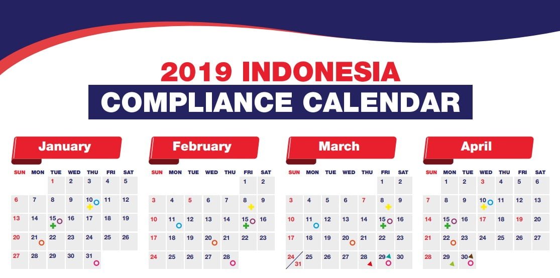 Indonesian 2019 Compliance Calendar