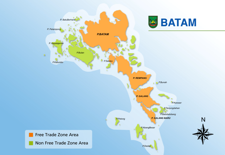 Batam Free Trade Zone Map Cekindo