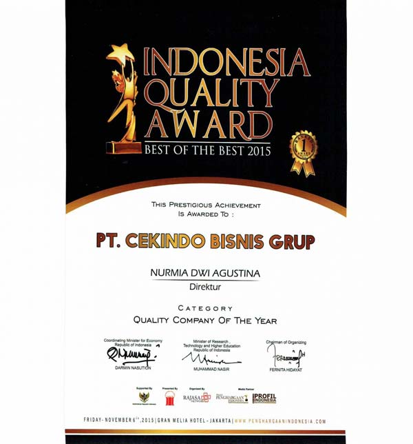 cekindo quality company award