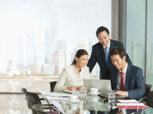 worker in a meeting