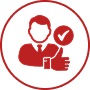 people in shelf services company icon
