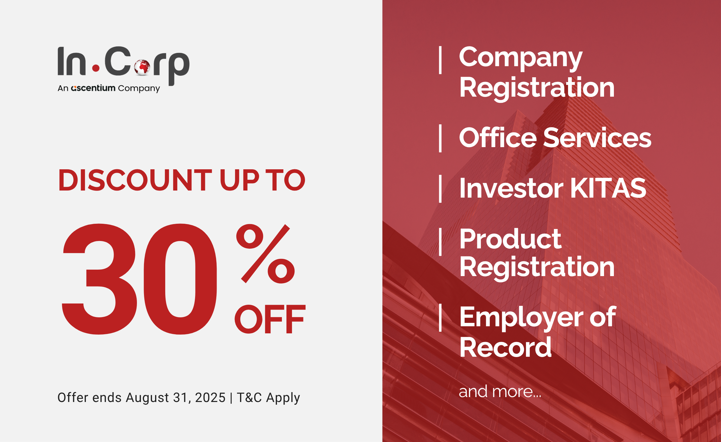 Exclusive Business Promotion Up to 30% in Indonesia