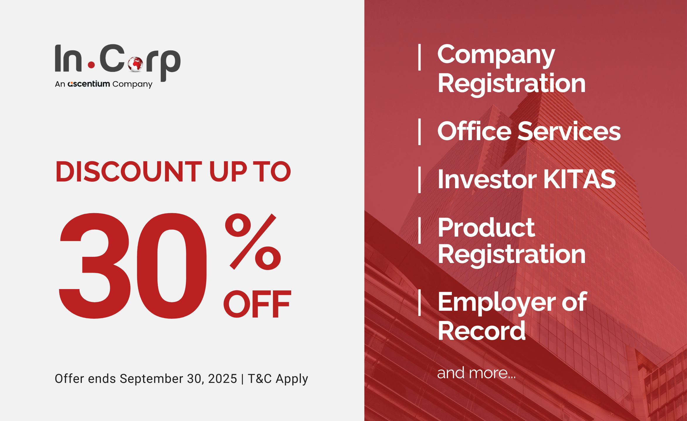 Exclusive Business Promotion Up to 30% in Indonesia