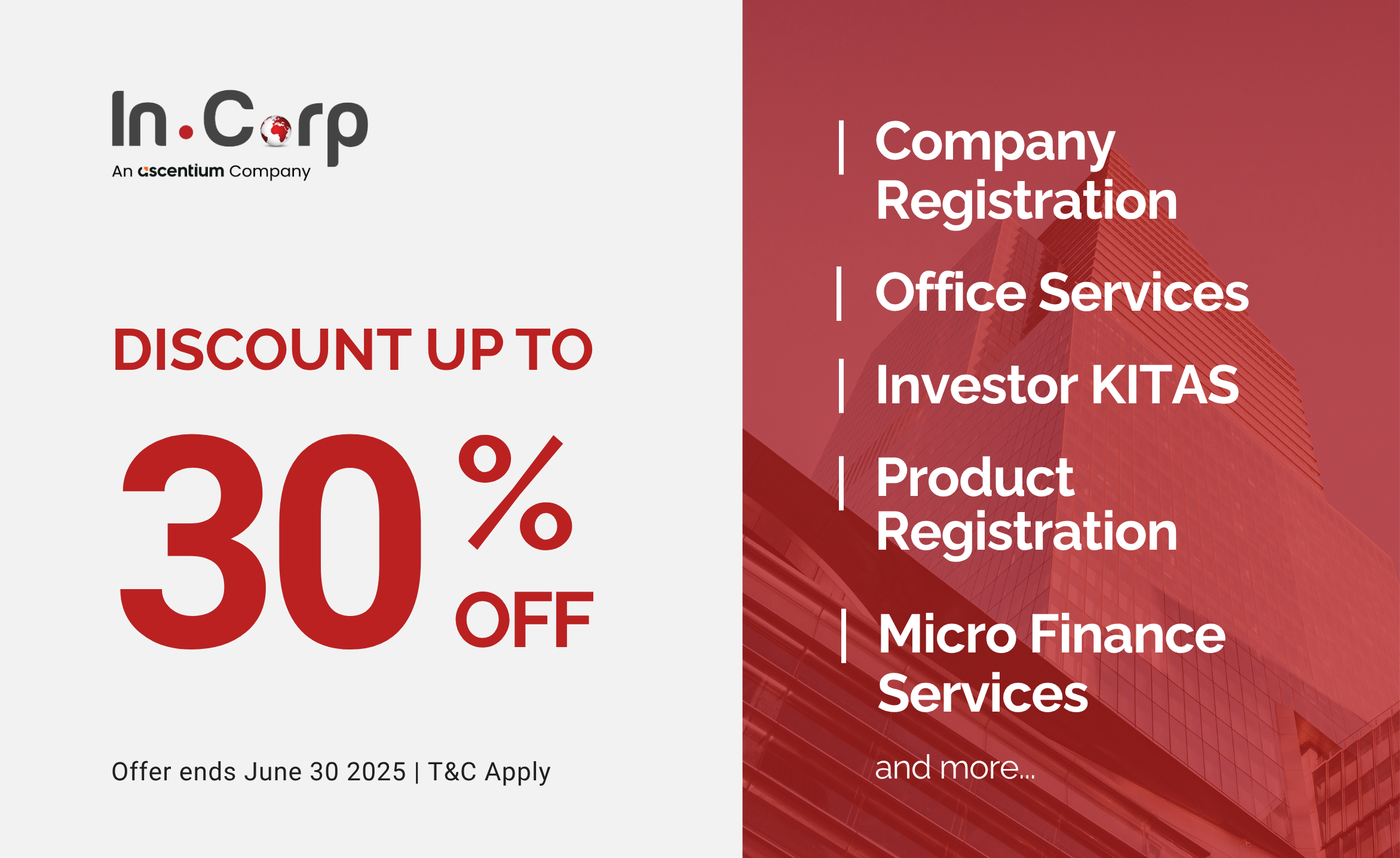 Exclusive Business Promotion Up to 30% in Indonesia