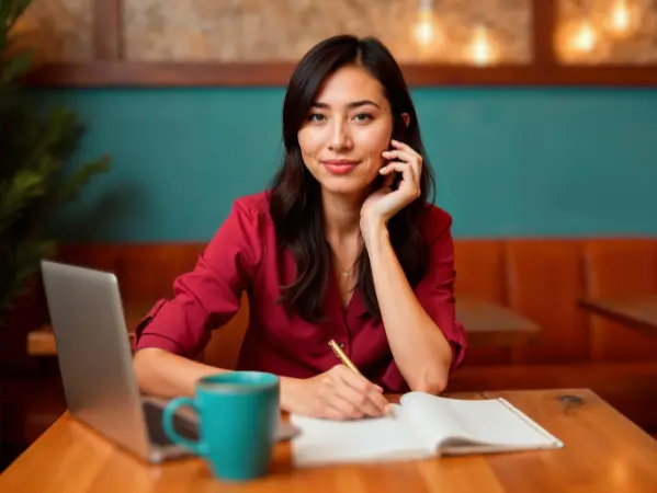 woman working